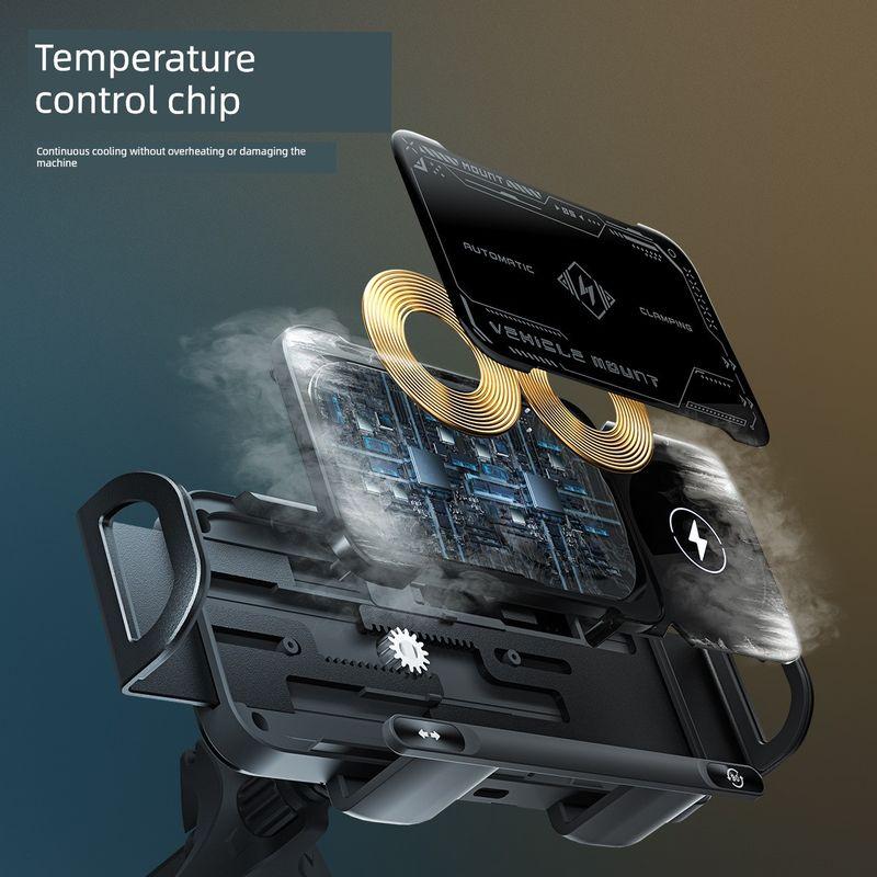 Folding Screen Mobile Phone Car Mount with Wireless Charging, Suitable for Huawei X5, Samsung Large Screen, Electric Navigation Sensor