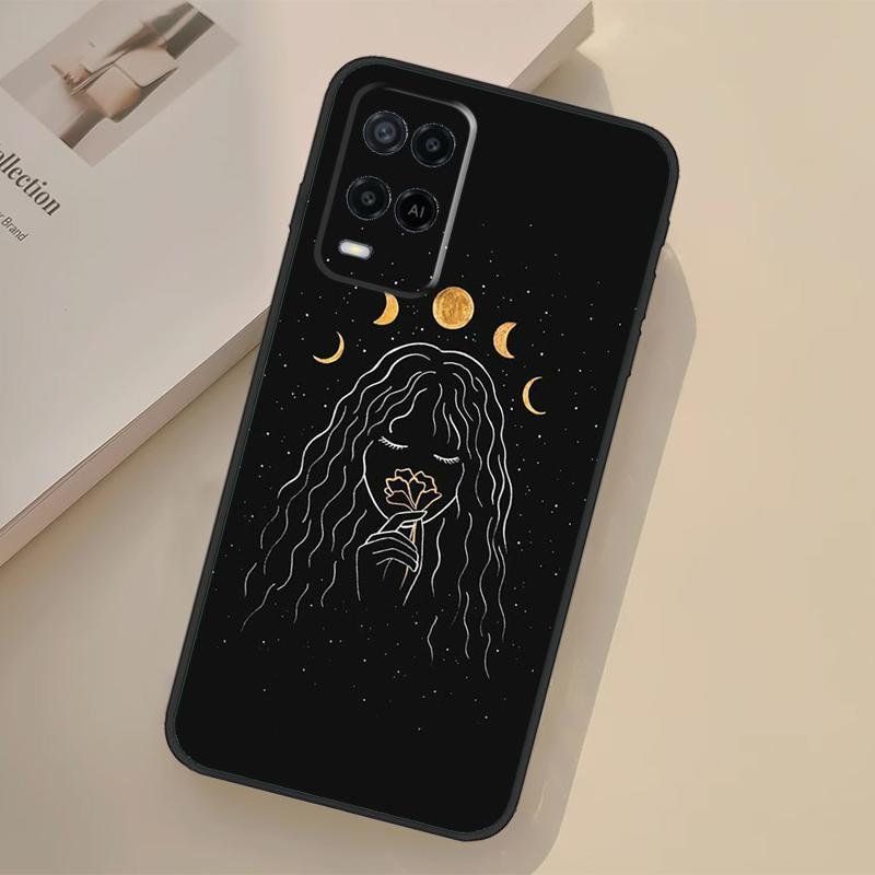 Étoiles Constellations Soleil Lune Coque Pour Oppo A5 Pro A15 A17 A57 A77 A18 A38 A58 A78 A98 A96 A76 A16 A94 A74 A54 A40 A60 A80