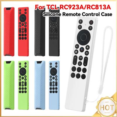 For TCL RC923A/RC813A Silicone Remote Control Case with Lanyard Drop-Proof RC Cover Television RC Shell TV Supplies Tool