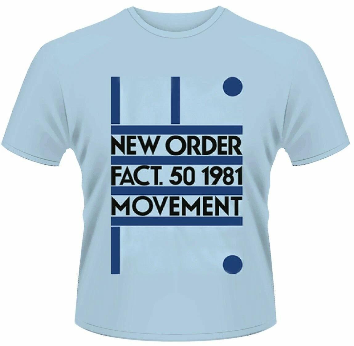 

Official New Order T Shirt Movement 1981 Blue Classic Rock Metal Band Tee New 2XL