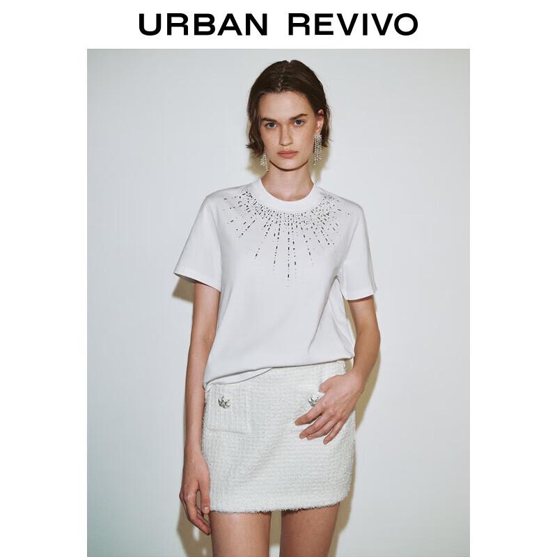 UR Women s Embellished Cotton Short Sleeve T-shirt S