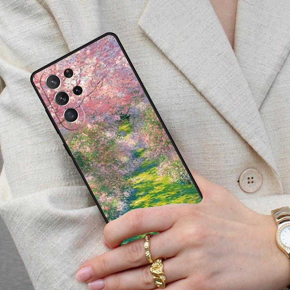 Claude Monet Garden Lotus Bridge Cell Phone Case for Samsung Galaxy S26 Ultra S25 S24 S23 S22 S21 S20 Note10 Cover