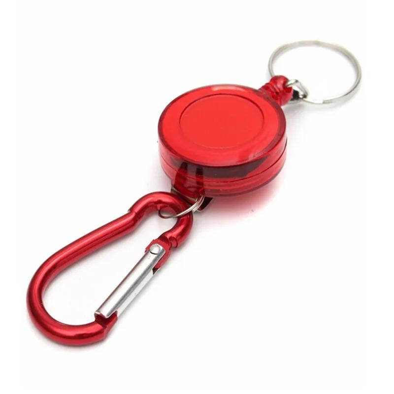 2026 1pc Retractable Pull Badge Reel ID Lanyard Name Tag Card Badge Holder Reels ABS Plastic Key Ring Chain Clips