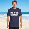Unisexs T Shirt My Wife Made Me Fat So Nobody Else Would Want Me Funny Wife Tshirts Hipster Summer Tee Shirt Y2k Fun Clothing