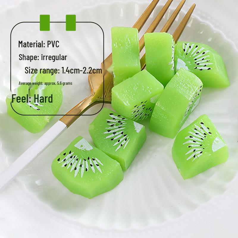 DIY Fruit Pie Materials: Kiwi & Dragon Fruit Play Food Pieces - Handmade Model Ornaments & Props