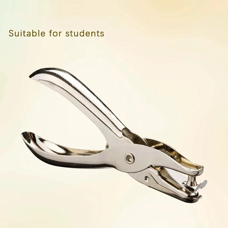 Robuster Einzel-Locher aus Edelstahl mit rutschfestem Griff, perfekt für Schüler, Büro, Papierbastelprojekte