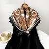 Satin New 91cm Silk Scarf Large Square Scarf Middle East New Retro Printing Scarf Headscarf Wholesale Customization