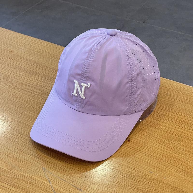 Letter N Embroidery Summer Baseball Cap For Women Men Quick Drying Mesh Breathable Peaked Hat Solid Color Outdoor Sunshade Caps