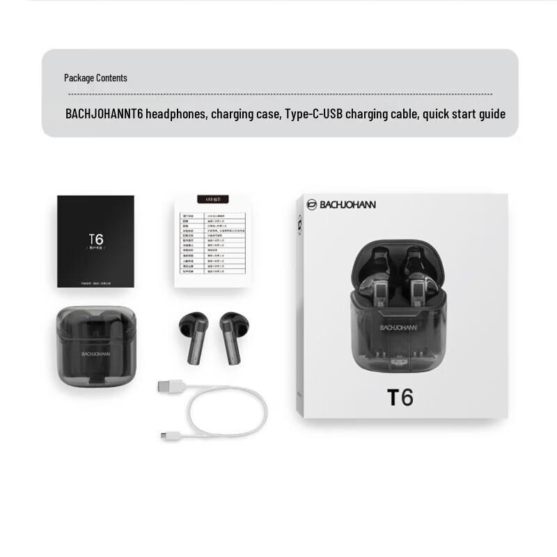 Bach Johann T6 Smart Noise Cancelling True Wireless Earbuds