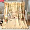 Cozy Easter Bunny Thin Flannel Blanket for Bedroom,Living Rooms,Sofas Blankets,Lunch Break,Picnic,blankets Fluffy Blanket