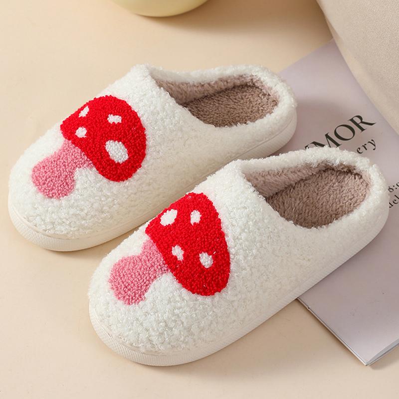 fashion Fashion Women's Slippers Winter Warm Couples Shoes Bath Slippers For Home Anti-Slip Furry Winter Warm Fur Slippers For Women