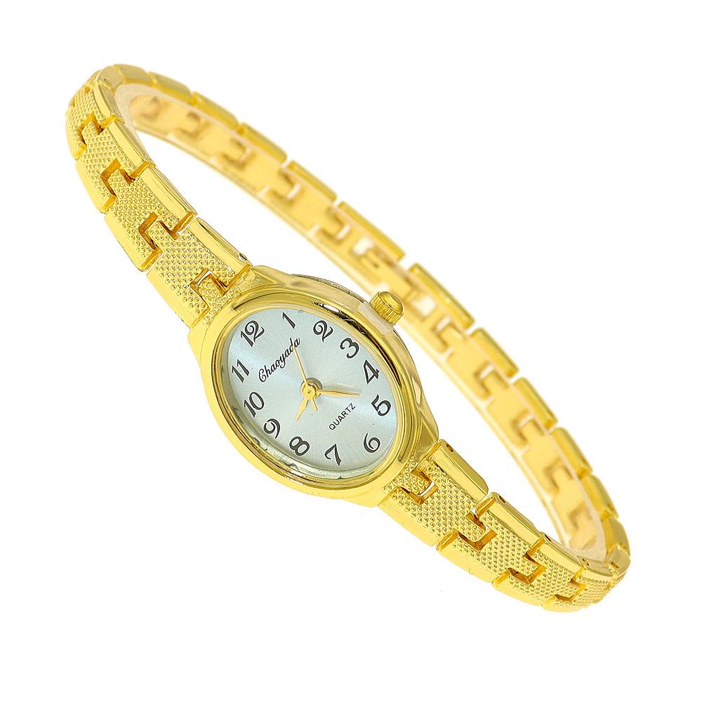 Top Brand Luxury Gold Bracelet Watch Women Fashion Oval Dial Analog Ladies Quartz Wristwatches Elegant Dress Female Clock Gift
