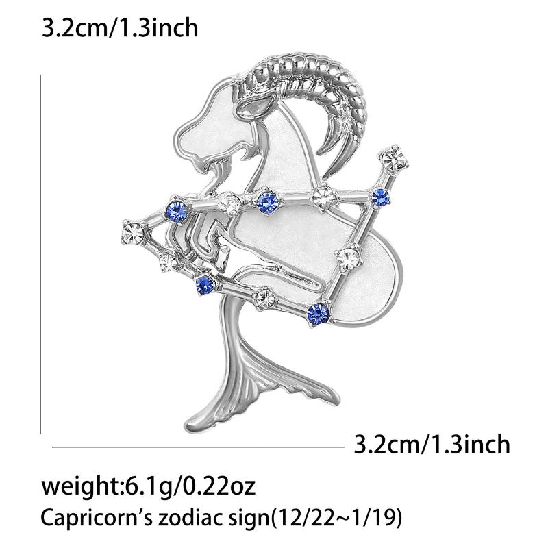 1 Piece Elegant Zodiac Jewelry Accessory Creative Animal Cancer  Star Crab Brooch Pins For Men And Women Gift
