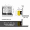 L Shape Floor Drain SUS304 Stainless Steel Side Drain Practical Corner Floor Drain  Patio