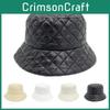 Pattern Fisherman Grid Hat Goose Down Fill Pure Color Versatile Style Cap Warm