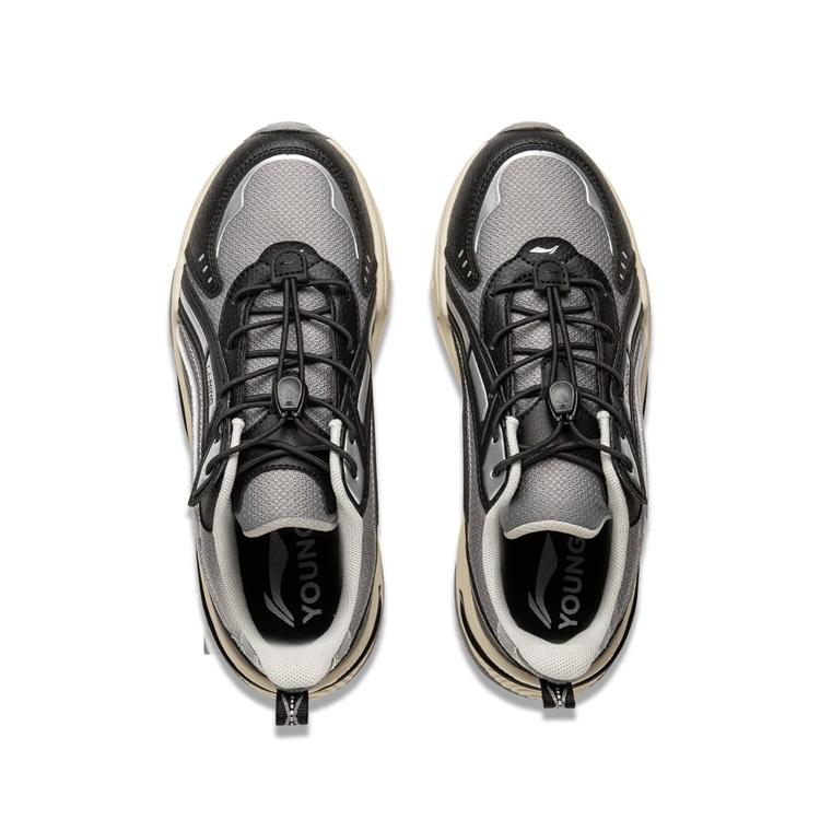 Li Ning Comfortable Versatile Durable Low-Top Casual Shoes Kids sneaker Black YKCU214-3