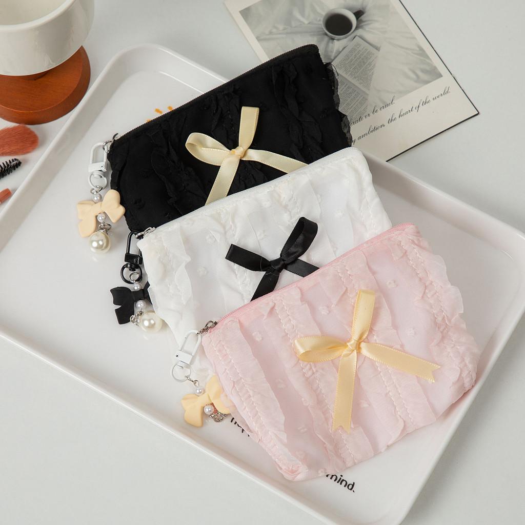 Tote Bag For Women With Lace And Bow Design Large Capacity Storage Organizer For Daily Use