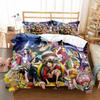 3D Heißer Verkauf Einteiliges Bettbezug-Set Luffy Sauron Anime Bettwäsche-Set Bettbezug mit 2 Kissenbezügen Schlafzimmer-Dekoration Teenager Beste Geschenke
