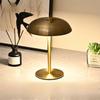 3-Color Lights Mushroom Table Lamp Touch Control Eye-Caring Light LED Desk Light Non-slip Bottom Soft Light Metal Bedside Lamp