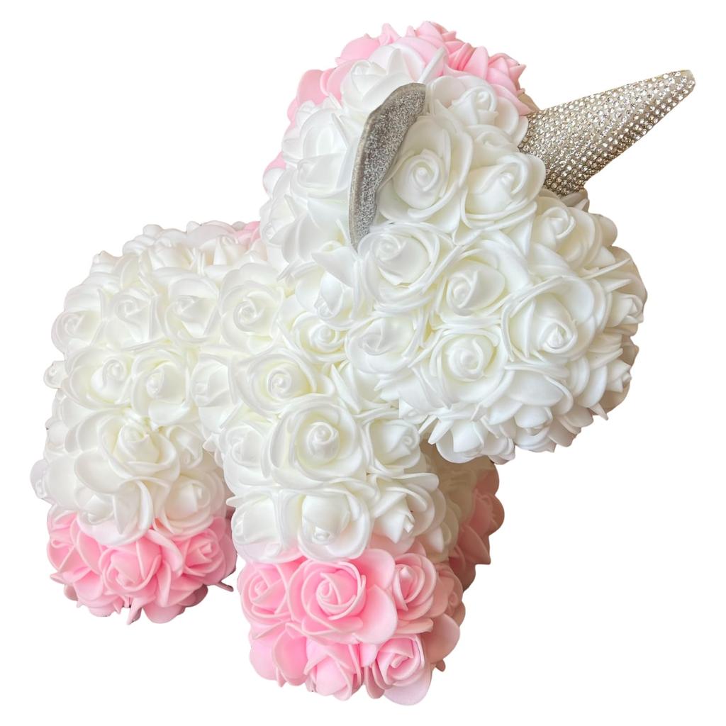 Rose Unicorn White Pink Gift 804533 Q-FLA