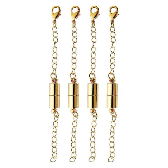 4/8 قطعة سوار تمديد سلاسل جراد البحر كليب الفولاذ مكافحة كسر اتصال المغناطيس DIY بها بنفسك قابل للتعديل المغناطيسي قلادة تمديدات