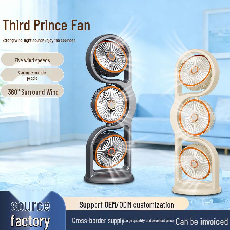 Multifunctional Desktop Fan with Light – High Power Circulation for Outdoor and Office Use