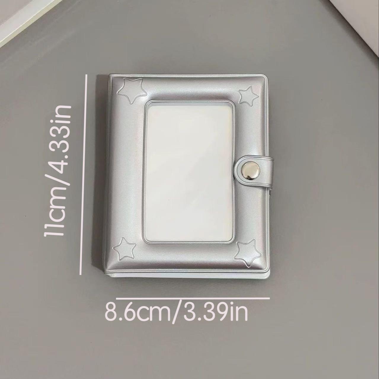 

3-Inch Mini Photo Card Case, 40-page storage clip, star chasing photo album silver one