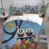 Tessuti per la Casa 3D Cartone Animato Cuphead Set Biancheria da Letto Stampato Con Federa Copripiumino Morbido Queen King Size Biancheria da Letto Casa