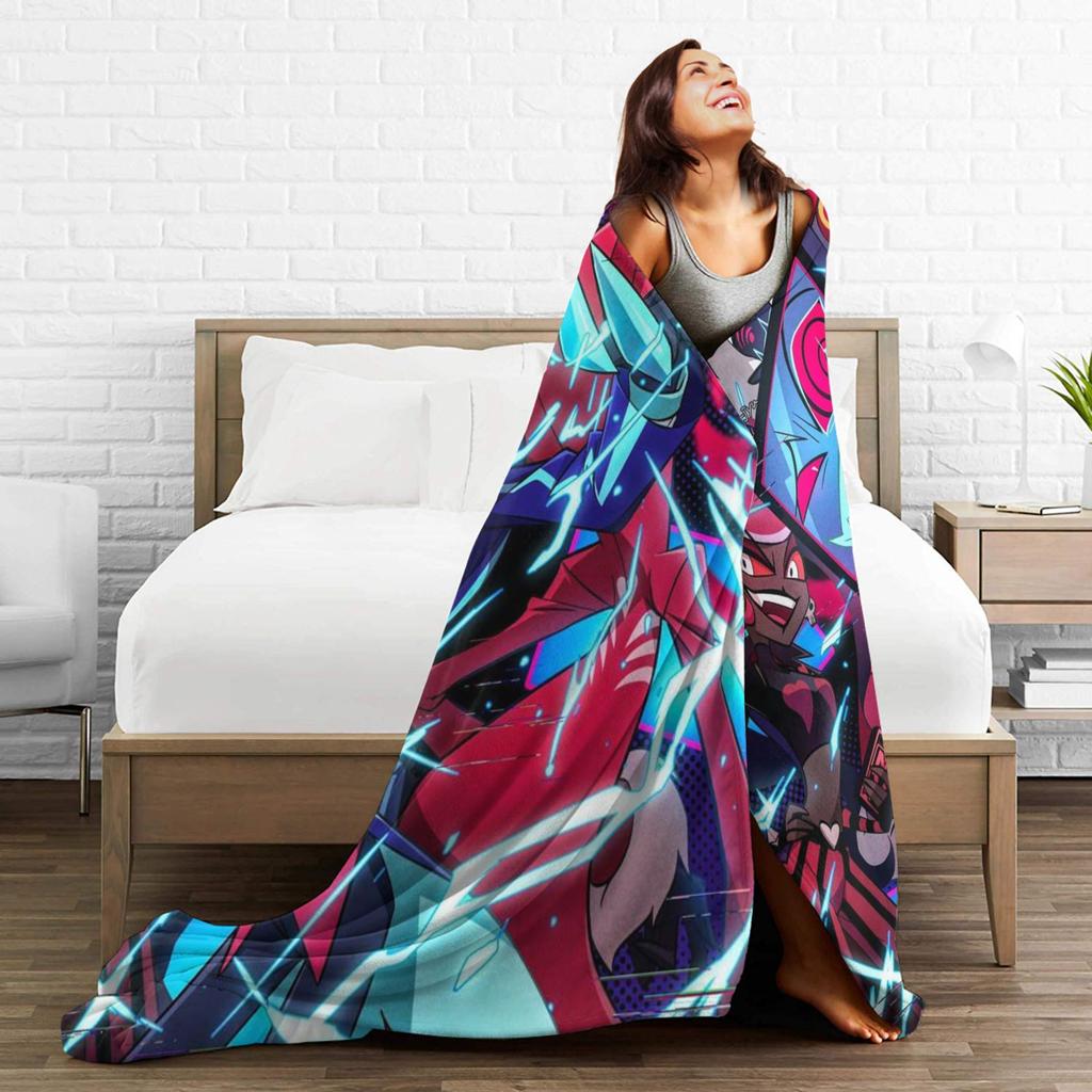 Hazbins Hotels Alastor Vox 2 Print Blanket For Men Women Super Soft Cozy Throw Blankets for Sofa 50x60 Inches Multiple Sizes