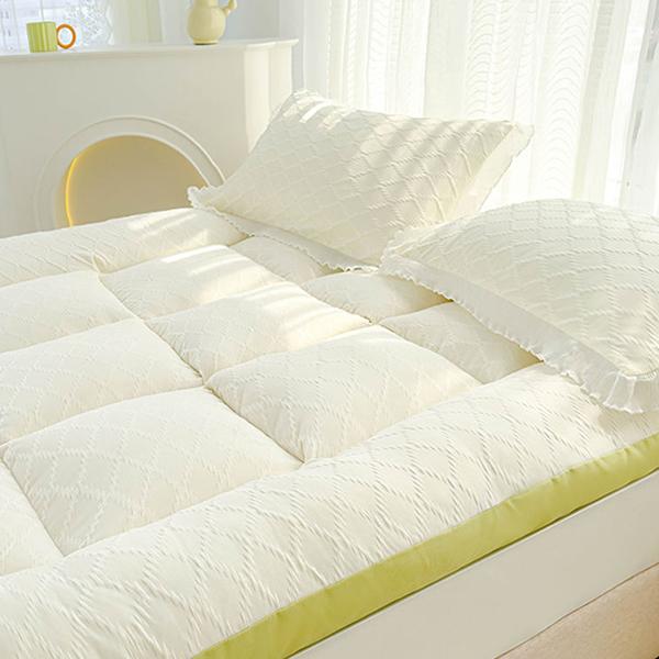 WTEMPO Solid Color Foldable High Quality Soft Mattress School Dormitory Mattress Winter Thickened Plush Bedroom Bed Sheet Tatami Plush Pads