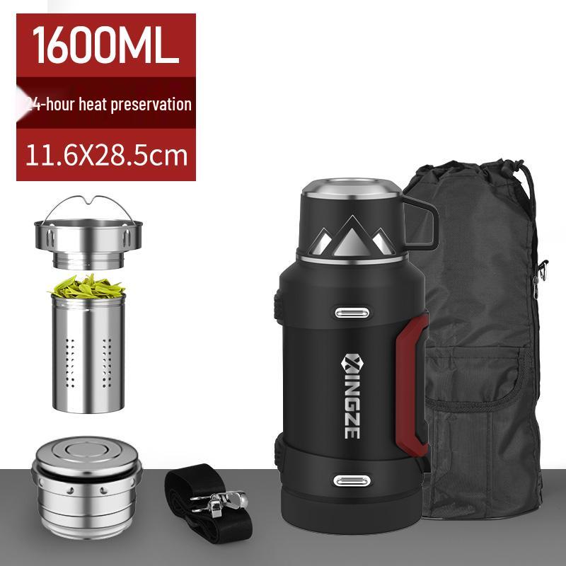 Large-Capacity Portable Thermos, 316 Stainless Steel, 3L & 5L Options, Ideal for Car Travel & Outdoor Use.