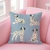 D-Dalmatian Cushion Cover Pillowcase Short Plush Invisible Zipper Room Sofa Cushion Cover