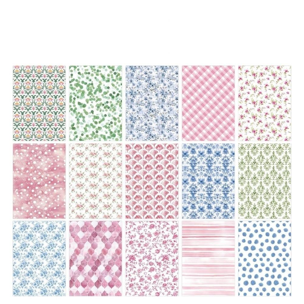 30 Fogli Carta Artigianale Floreale Vintage Carta Pattern Pattern Retro Ditsy Blocco Carta per Journaling