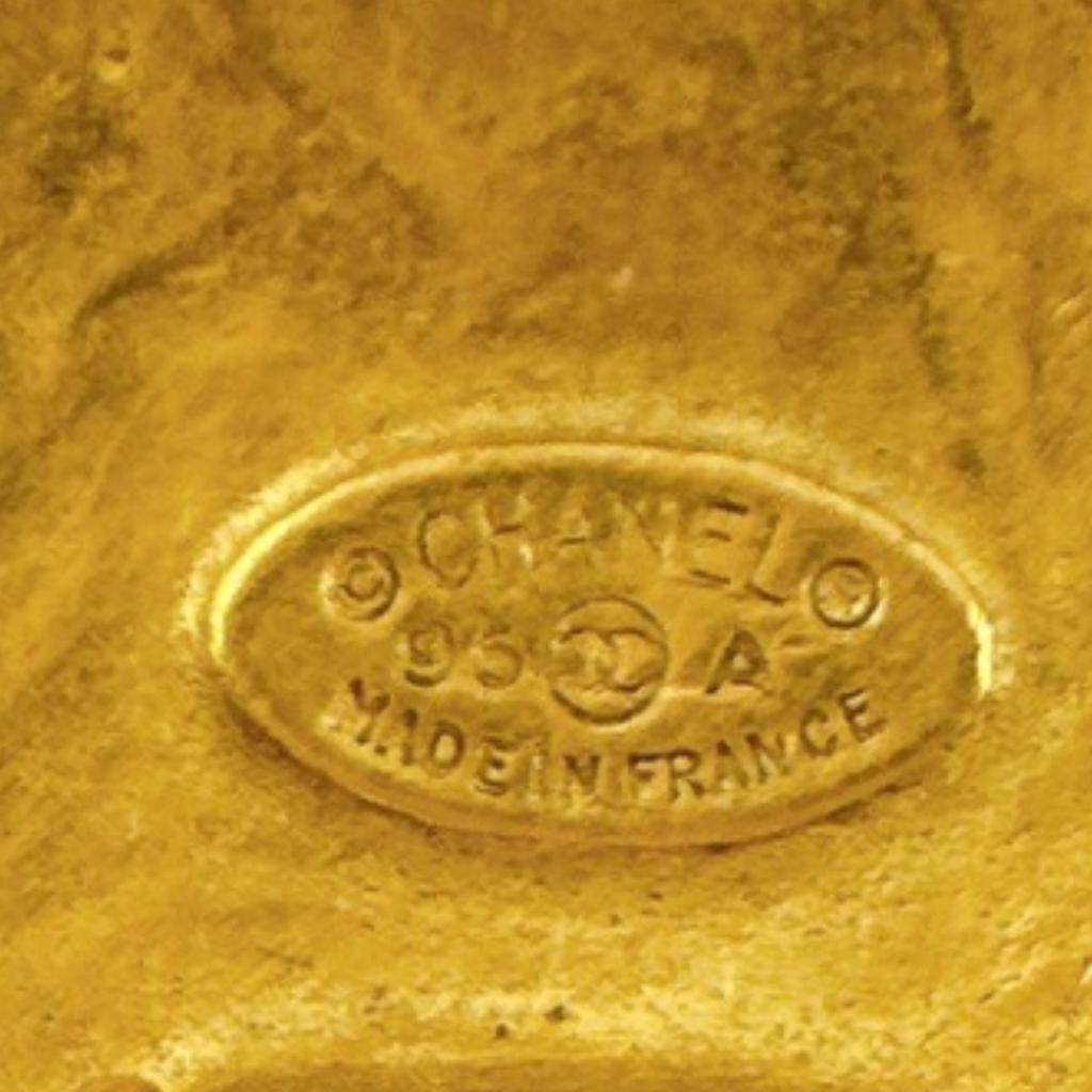 CHANEL Vintage large COCO Mark Earring gold Women Used