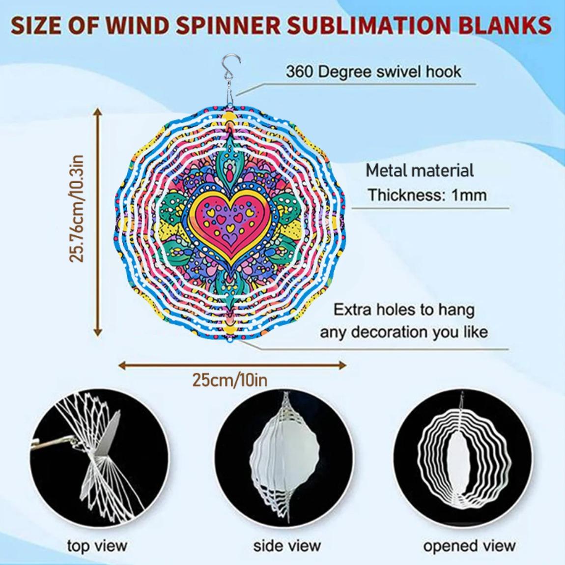 

Динамический вращающийся 3D ветряной спиннер Металлический узор Солнце Луна Звезда Ветряной колокольчик для декора уличного сада