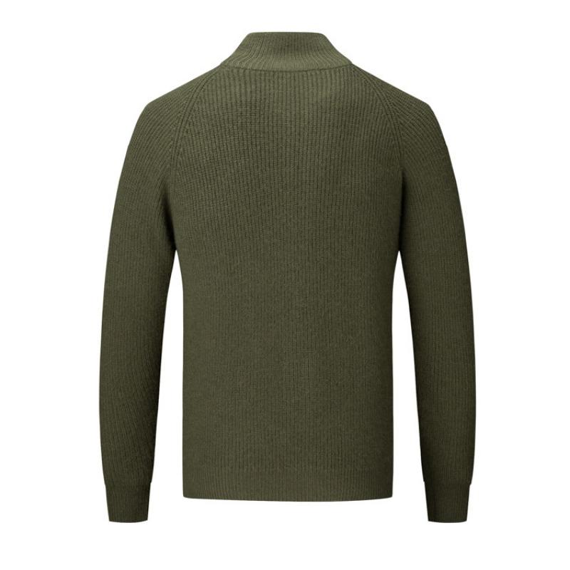 Cardigan a maglia grossa con zip da uomo vestibilità slim
