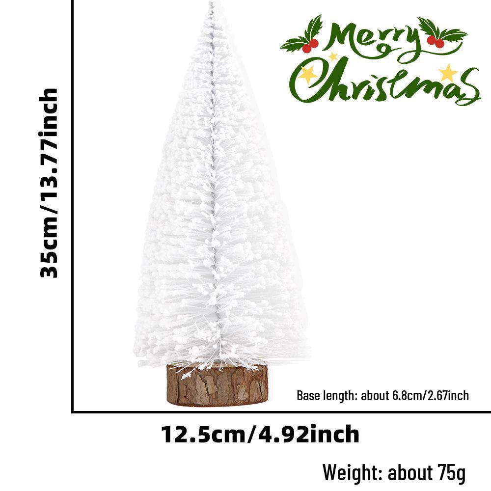 Mini Snow Spray Christmas Tree - Tabletop Holiday Decor Pine Cedar Ornament
