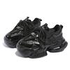 Fashion Autumn Fashion Platform Sneakers Women Black White Non-Slip Sports Shoes Woman Lace-Up Soft Sole Pu Leather Casual Shoes Ladies