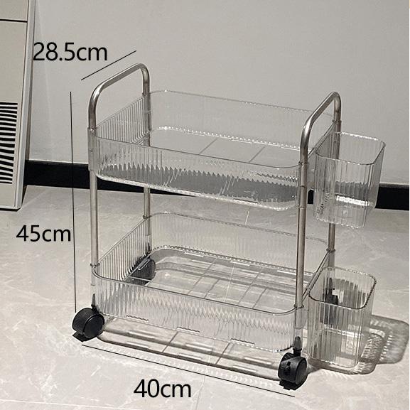 Chariot utilitaire roulant de salle de bains, organisateur de rangement coulissant, unité d'étagère Mobile, chariot de rangement de cosmétiques pour cuisine de bureau
