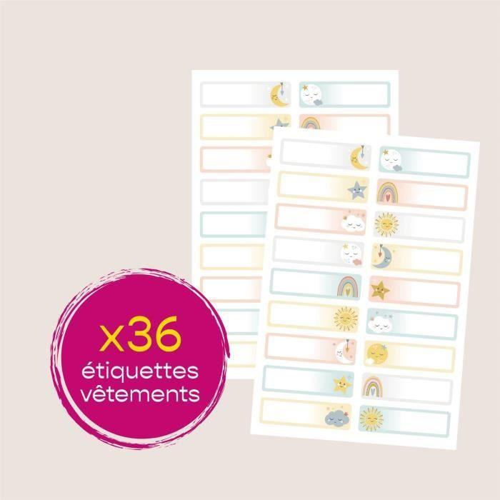 Étiquettes autocollantes - AVERY - Motifs ciel - 36 étiquettes - 45 x 13 mm - Pour enfants