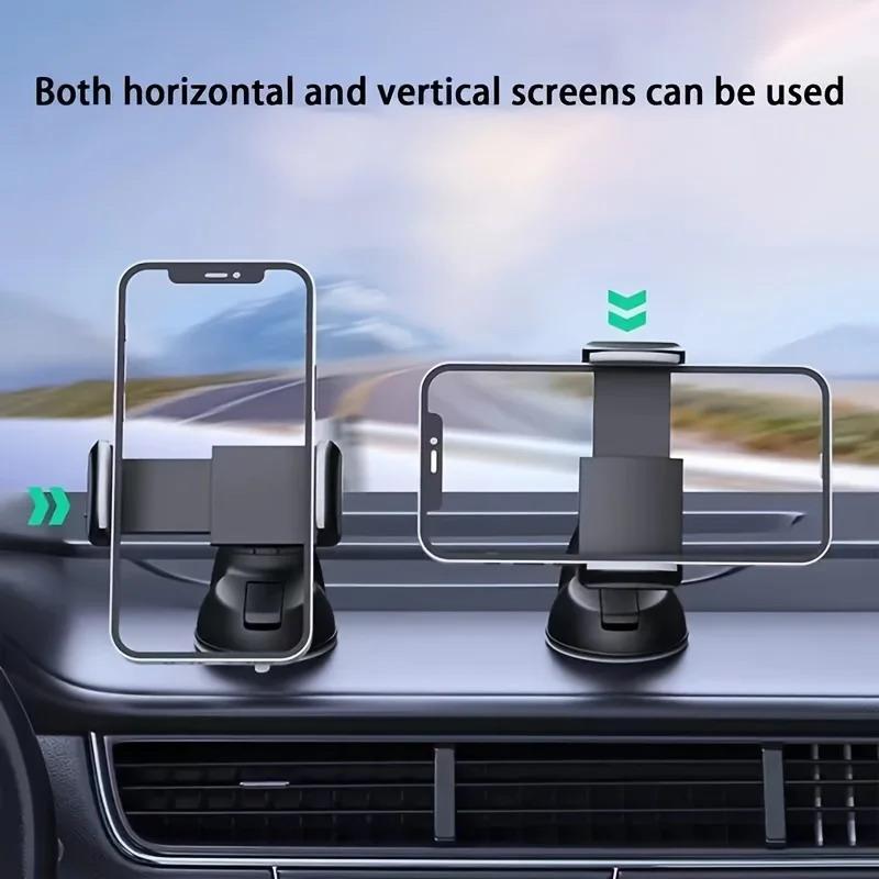 Phone Holder For Car 360° Widest View Flexible Long Arm Universal Handsfree Dashboard Suction Type Windshield Holder Phone Mount