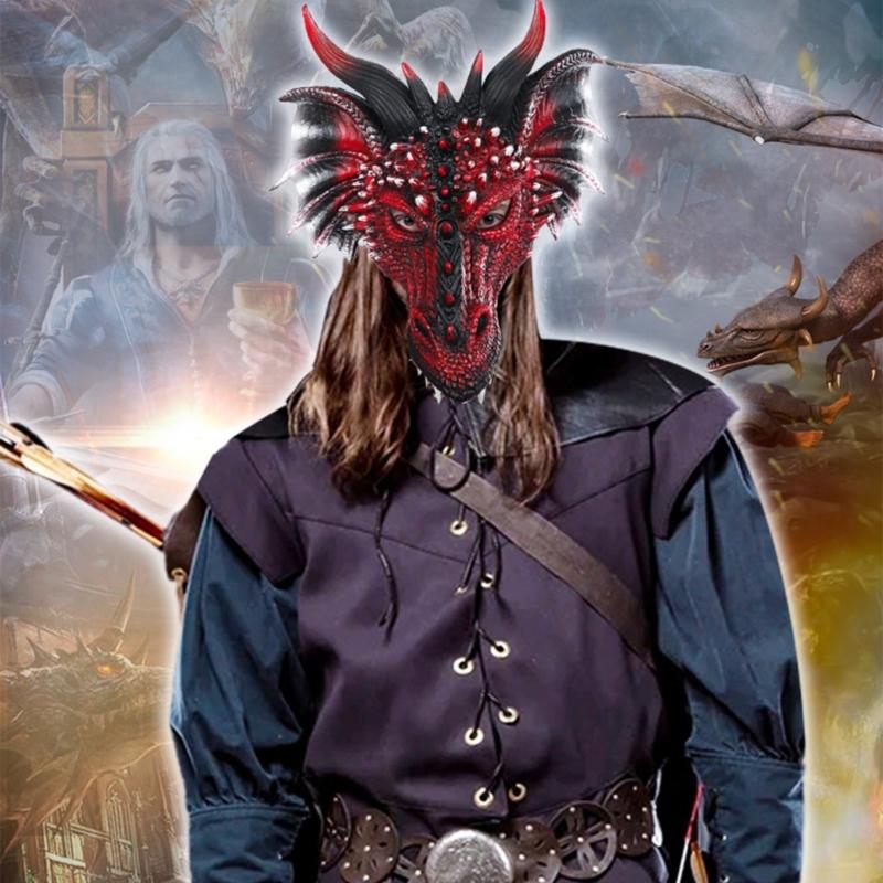 Halloween Animal Mask Animal Dragon Mask Masquerade Party Mask for Birthday Festival Holiday Carnivals Cosplay