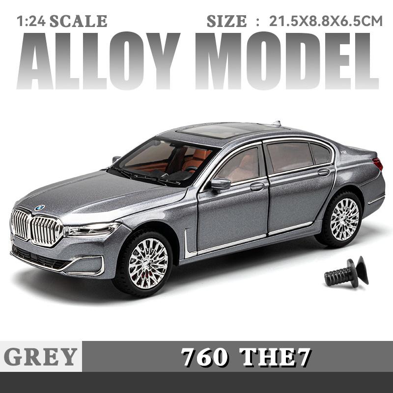 1/24 BMW 760Li Komputerowe ozdoby na biurko Stop metalu Odlew ciśnieniowy Model samochodu Zabawki dla dzieci Dekoracja butikowa Odpowiednia dla nastolatków Prezent