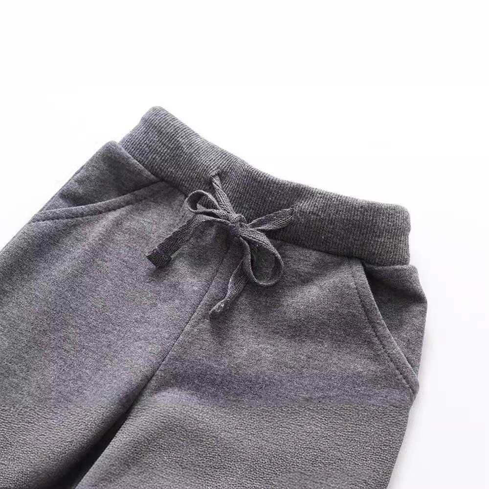 Kids' Autumn/Winter Cotton Trousers: Boys' European American Printed Knit with Ribbed Cuffs