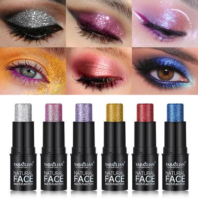 Sequin Stick Eyeshadow Makeup Eyeshadow Sequin Gel Six Color Pearlescent Colorful Eyeshadow Glitter