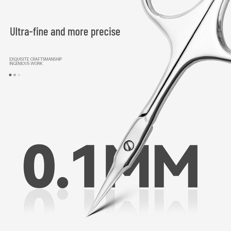 Nerezové zakřivené kleštičky na kůžičku - Manikúrní kleště a nůžky na nehty pro odstranění kůžičky a tvarování nehtů