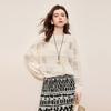 Women's Loose-Fit Crochet Knit Pullover Sweater
