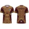 Maglietta da Calcio Uomo Stile Messicano con Grafica Giaguaro Estate Traspirante Bandiera Messicana Stampa 3D Maglia Unisex Casual Streetwear Top