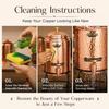 Copper Water Dispenser Set – 5 litres | Hammered Natural Finish | Includes Stand, 2 Glasses & ABS Tap | Ayurvedic Tamra Jal Water Storage Pot