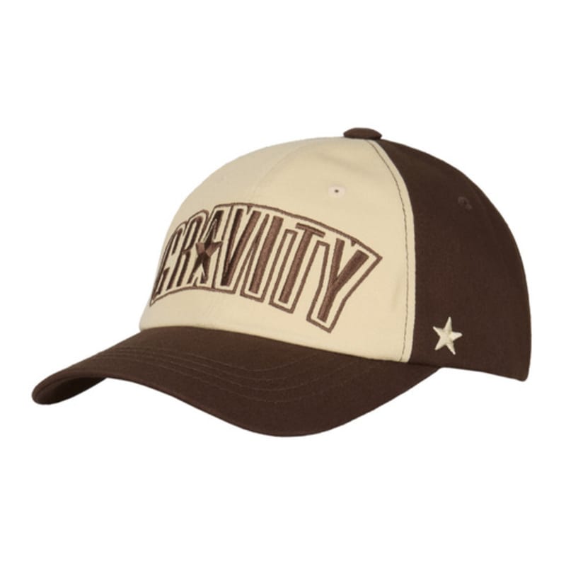 YOURGRAVITY Star Gravity Logo Ball Cap - [Brown & Cream Yellow]